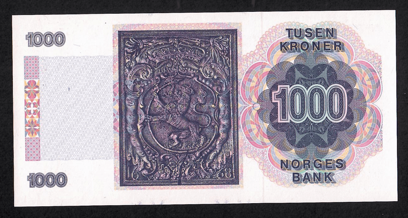 1000 kr 1990. Kv:0