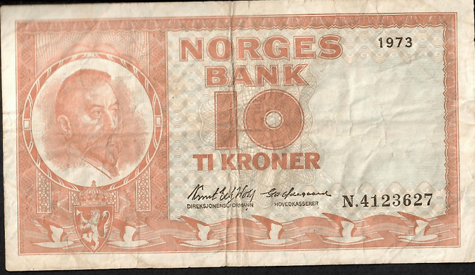 Hovedbilde 10 kr 1973 N.4123627 kv. 1-