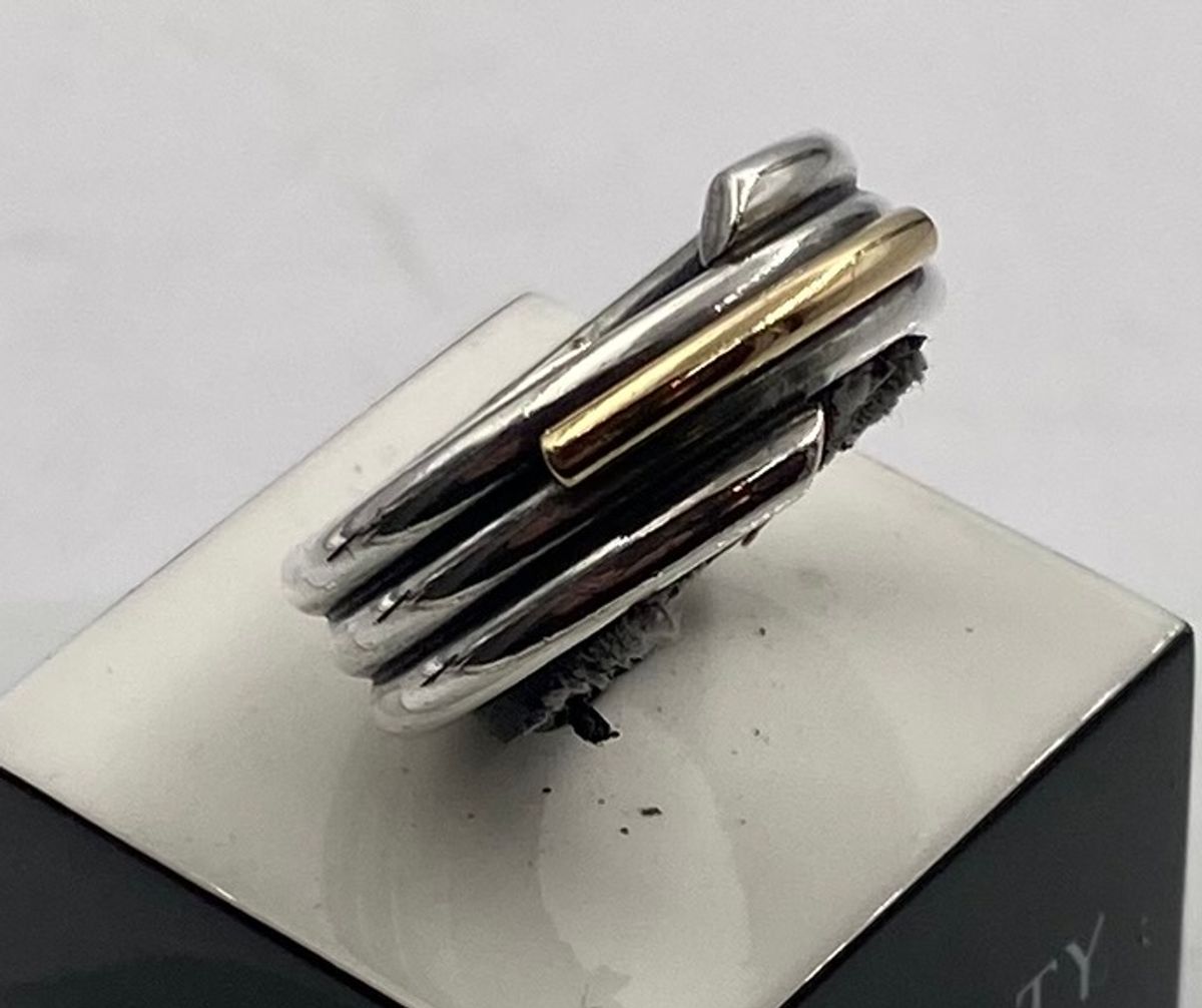 Ring 925 sølv med forgylt detalj Pia Rauff