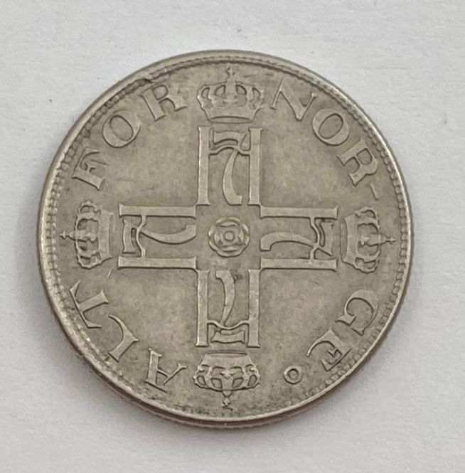 Hovedbilde 50 øre 1920 u/hull kv. 1/1+