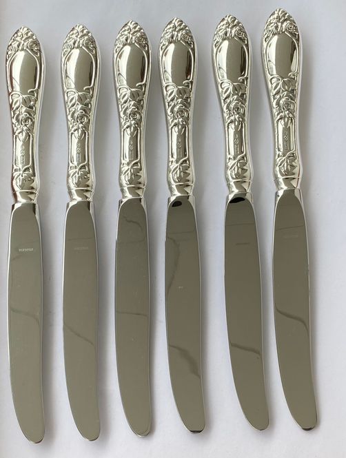 Hovedbilde Opphøyd rose: 6 x  liten spisekniv 22 cm