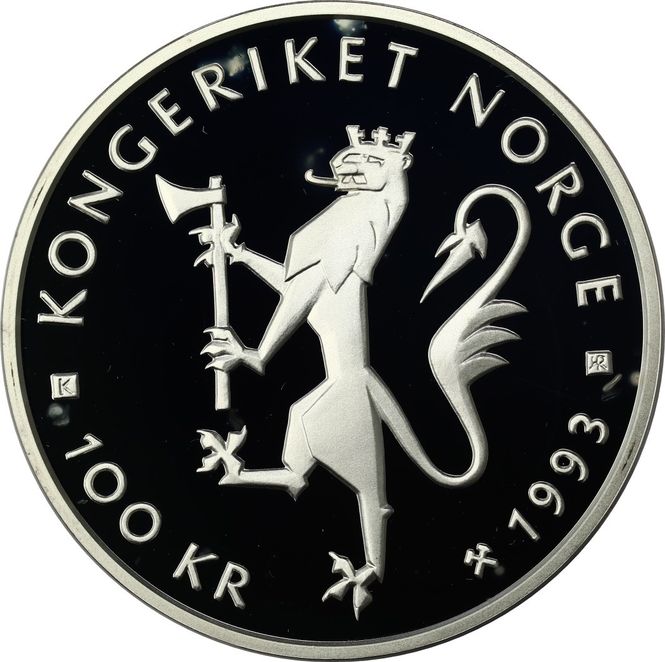 Hovedbilde 100 Kroner 1993 Landeveissykling
