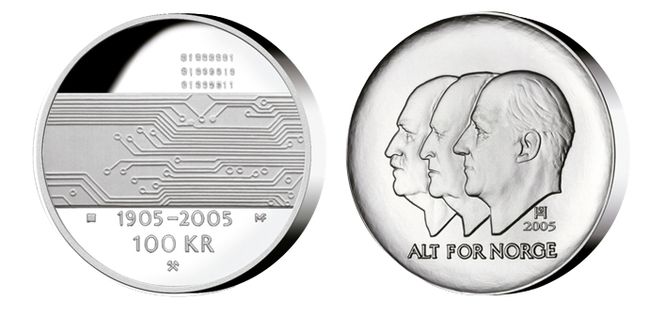 Hovedbilde 100 kr 2005 - Data ligger i orginalt etui med ...