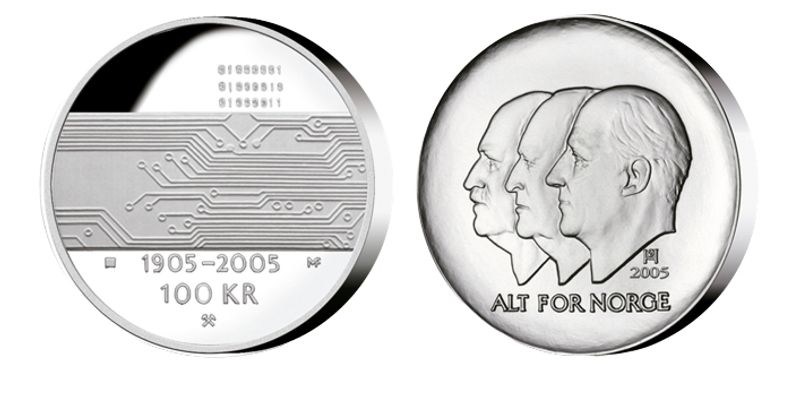 100 kr 2005 - Data ligger i orginalt etui med info