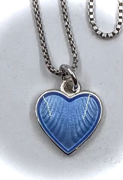 Hovedbilde Anheng med blå emalje A.Nordlie med kjede 925 ...