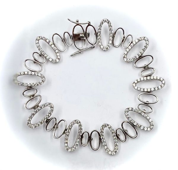 Hovedbilde 925 sølv armbånd med stener. 